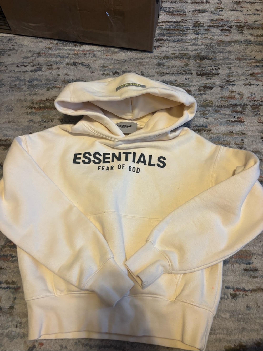 Fear of God ESSENTIALS Cream Crewneck Hoodie